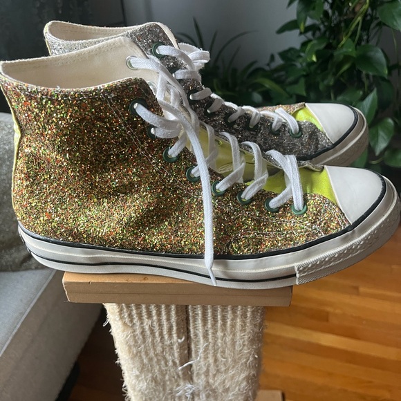 CONVERSE X JW Anderson Glitter Shoes. Men’s 9.5/women’s 11.5. - Picture 3 of 12